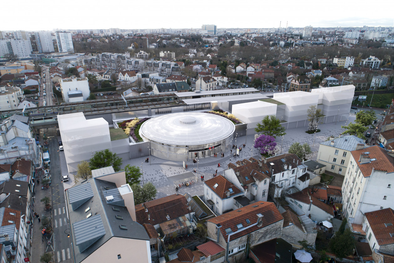 Perspective de la future gare Saint-Maur – Créteil sur la ligne 15 Sud