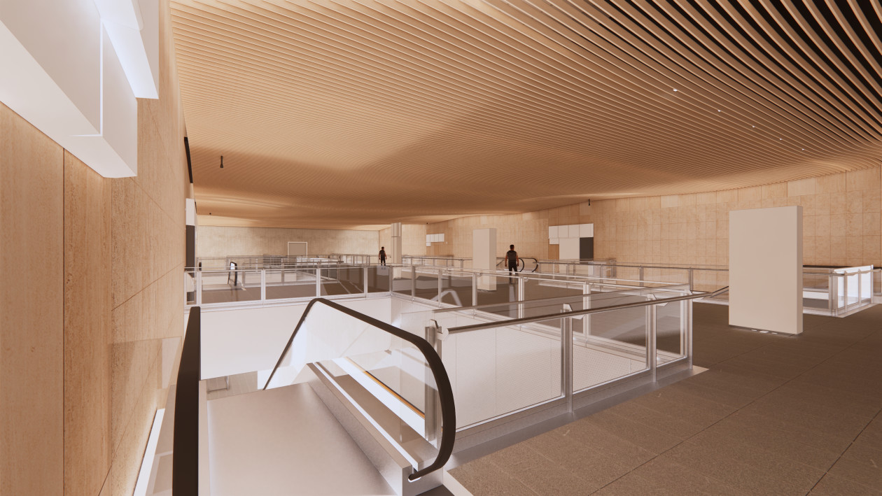 perspective de la future gare Champigny Centre sur la ligne 15 Sud