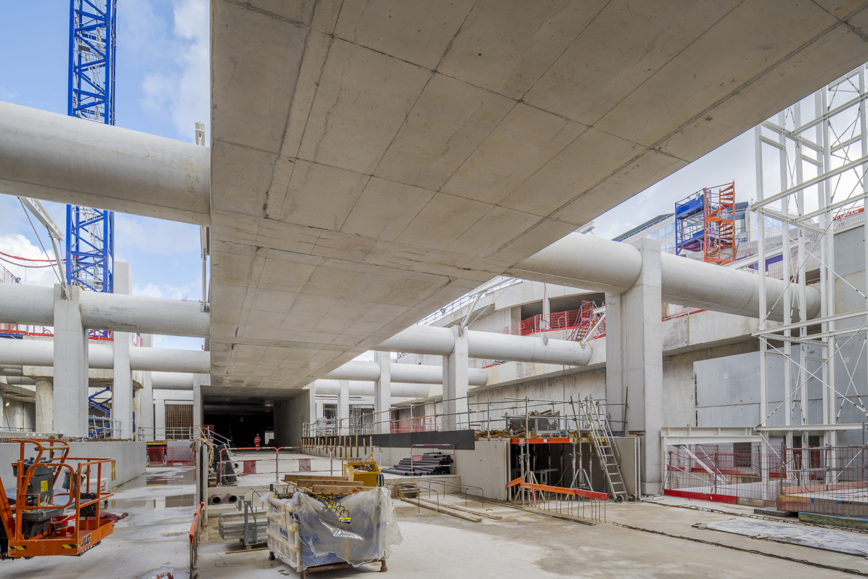 La construction du niveau qui accueillera les quais de la ligne 15 Sud s’est terminée en juin 2022.