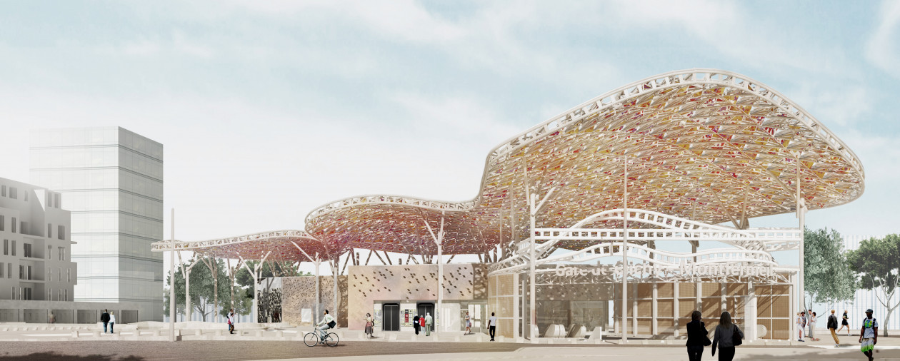 perspective de la future gare Clichy – Montfermeil sur la ligne 16