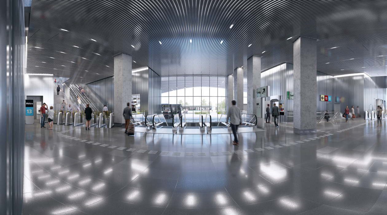 intérieur de la future gare Châtillon - Montrouge