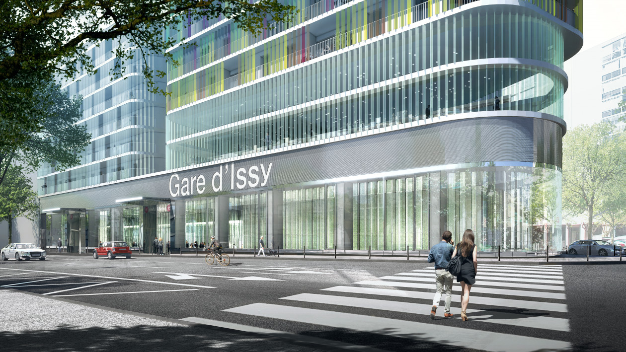 Perspective de la future gare Issy RER sur la ligne 15 Sud