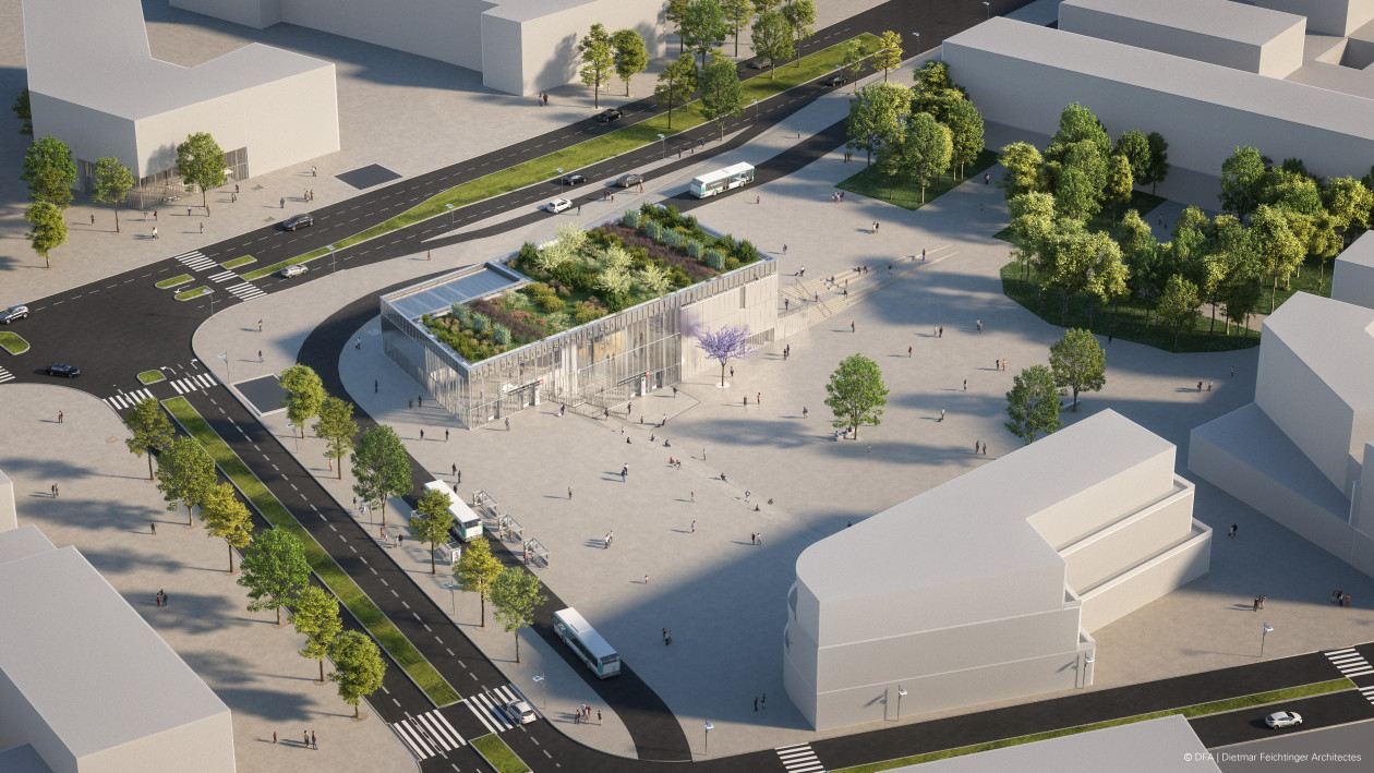 Perspective de la future gare Saint-Quentin Est