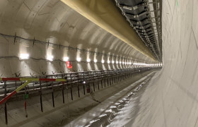 Vue d'un tunnel souterrain du Grand Paris Express