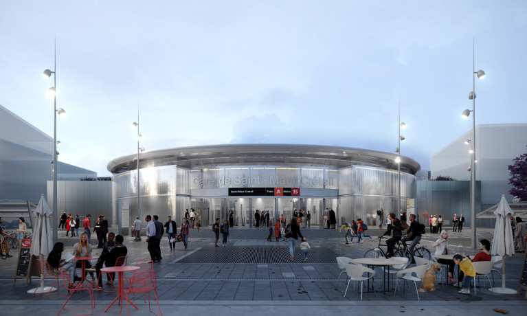 Le parvis de la future gare Saint-Maur – Créteil