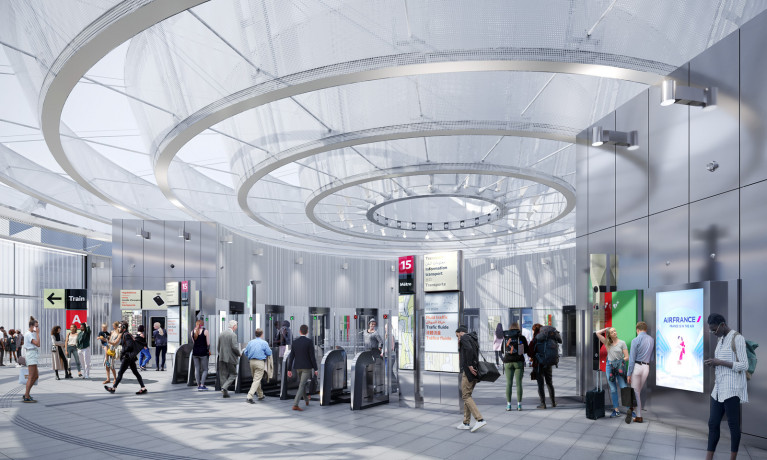 L’entrée de la future gare Saint-Maur – Créteil
