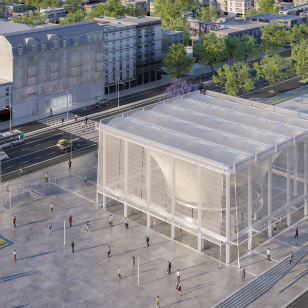 Perspective de la future gare Le Bourget Aéroport